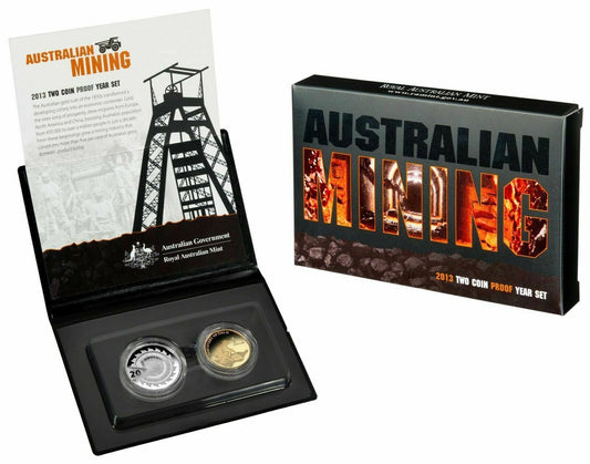 2013 Two coin proof year set - Australian Mining $1 and 20 cents