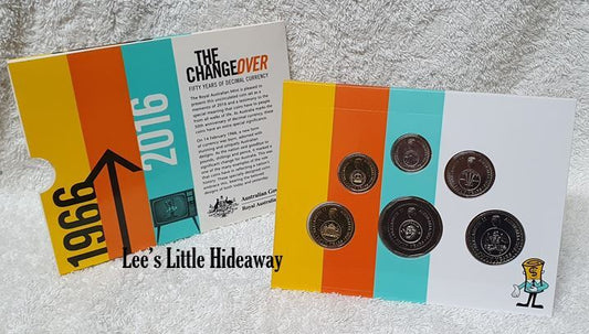 2016 THE CHANGEOVER MINT SET UNC (50th Anniversary of Decimal Currency) Royal Australian Mint