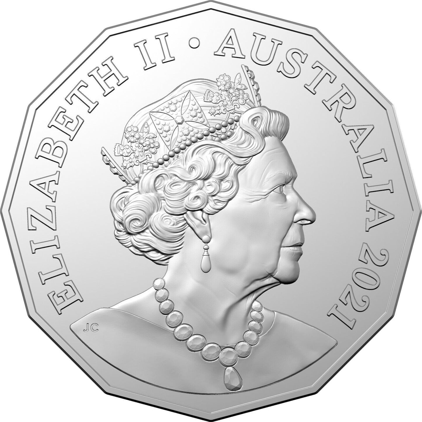 2021 50c Uncirculated Coin Merry Christmas Decoration - coin on card