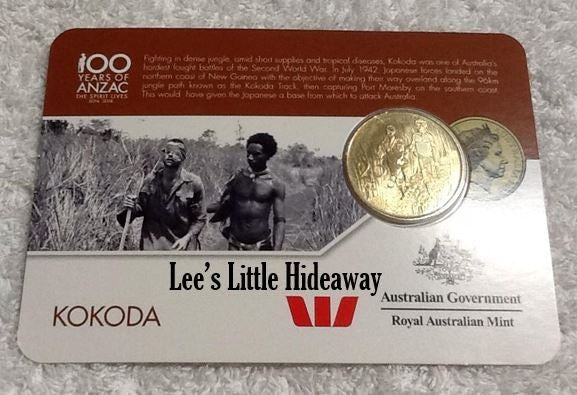 2016 Anzac to Afghanistan 25 cent coin - KOKODA