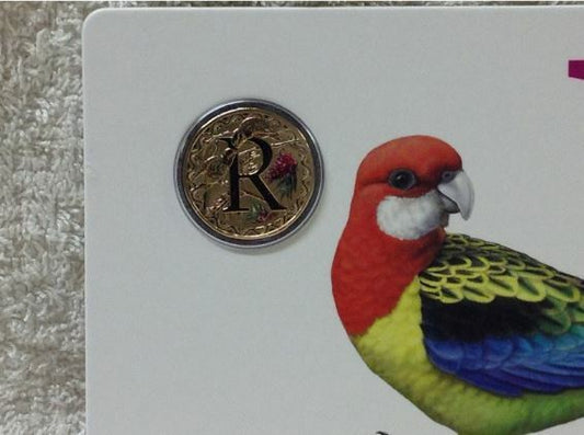 2016 Alphabet Collection Letter R $1 Coloured Frosted Coin RAM