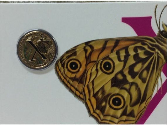 2016 Alphabet Collection Letter X $1 Coloured Frosted Coin RAM
