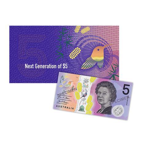 2016 Next Generation of $5 UNC banknote folder