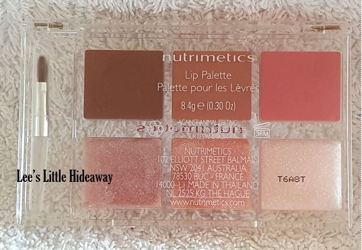 Nutrimetics Lip Palette 8.4g - 6 lipsticks & brush