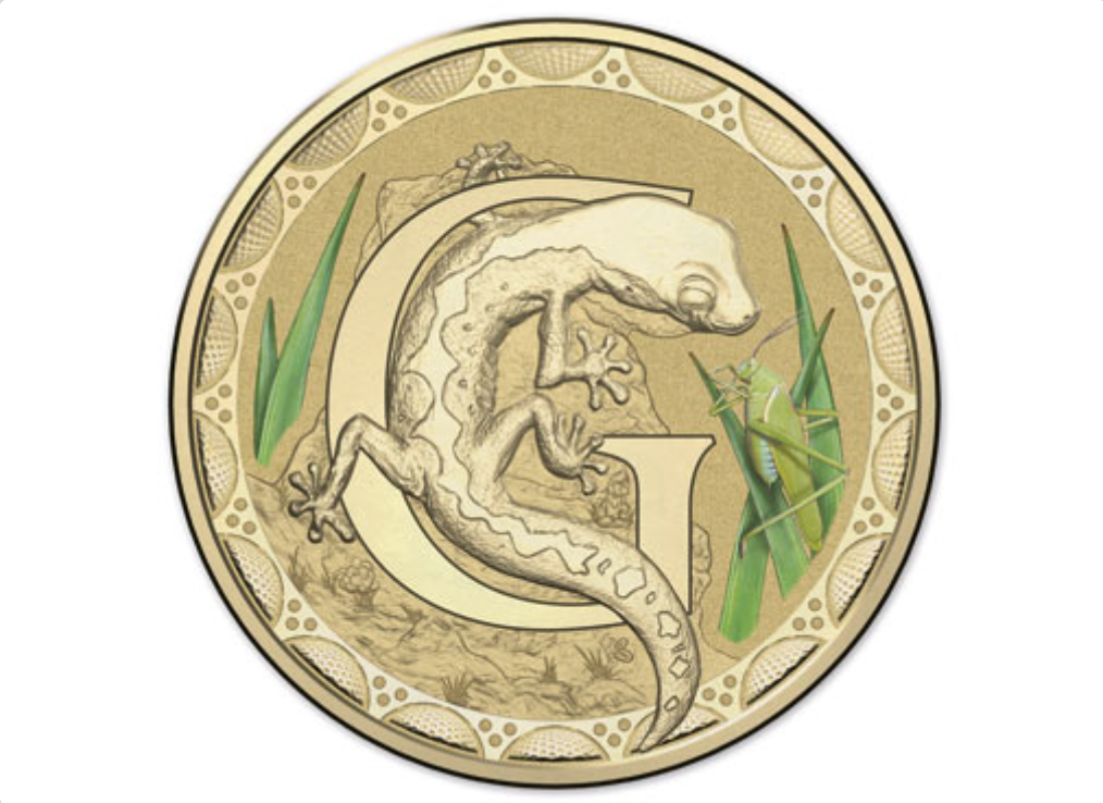 2015 Alphabet Collection Letter G $1 Coloured Frosted Coin RAM