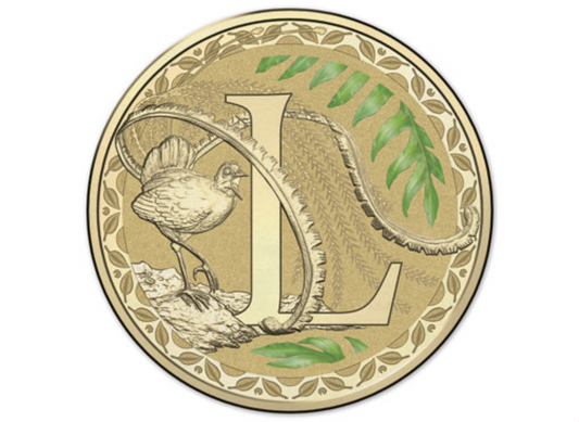 2015 Alphabet Collection Letter L $1 Coloured Frosted Coin RAM