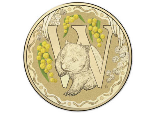 2015 Alphabet Collection Letter W $1 Coloured Frosted Coin RAM