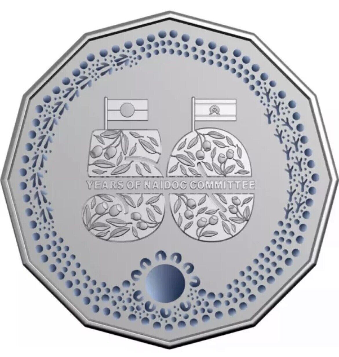 2024 50 Years of NAIDOC Committee Coloured Frosted Uncirculated 50c