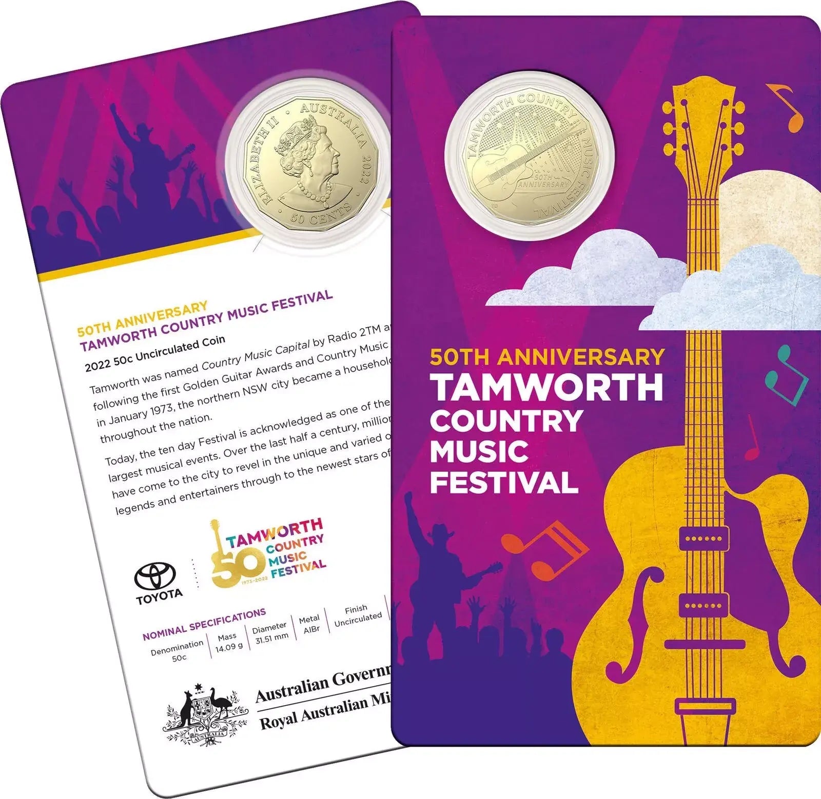 2022 50 Years of Tamworth Country Music Festival 50c