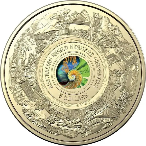 2023 Australian World Heritage Properties Coloured $5 Five Dollar Bronze Uncirculated Coin x 2