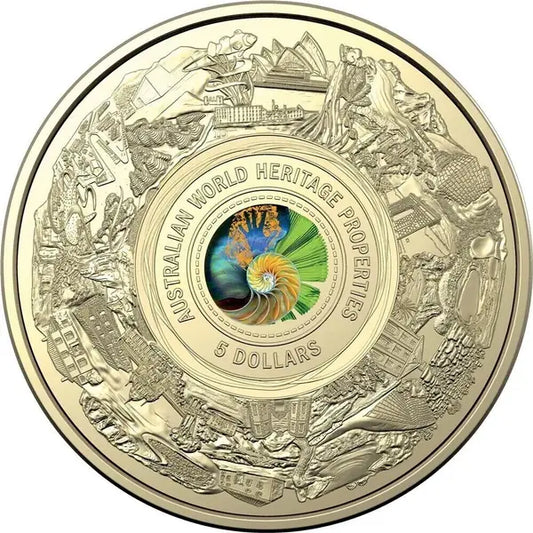 2023 Australian World Heritage Properties Coloured $5 Five Dollar Bronze Uncirculated Coin x 2
