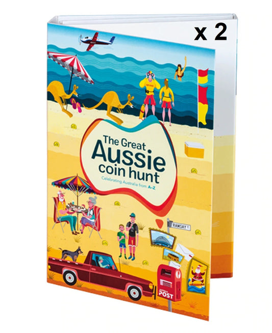 2019 $1 The Great Aussie Coin Hunt Folder (no coins) x 2