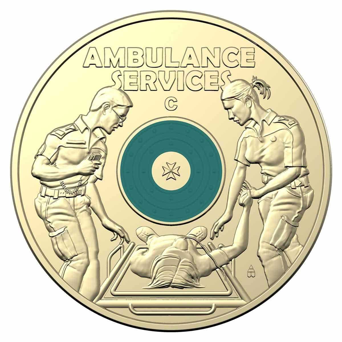 2021 $2 Ambulance C mintmark Royal Australian Mint uncirculated coin
