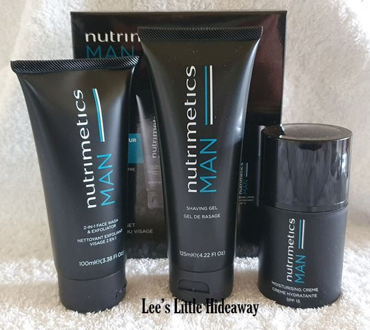 Nutrimetics MAN 3 Piece Skincare Set - Face Wash, Shaving Gel & Moisturising Creme