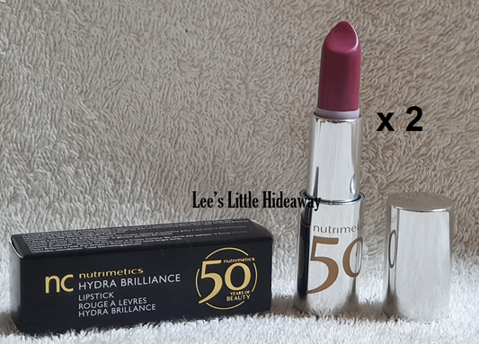 Nutrimetics 50 Years of Beauty nc Hydra Brilliance Lipstick - Frosted Grape x 2