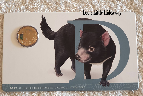 2017 Alphabet Collection Letter D $1 Coloured Frosted Coin RAM