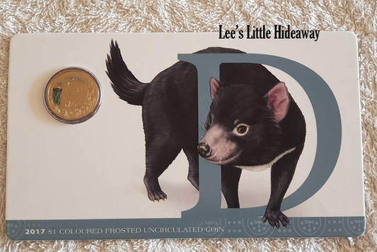 2017 Alphabet Collection Letter D $1 Coloured Frosted Coin RAM