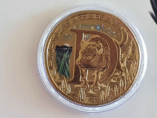 2017 Alphabet Collection Letter D $1 Coloured Frosted Coin RAM