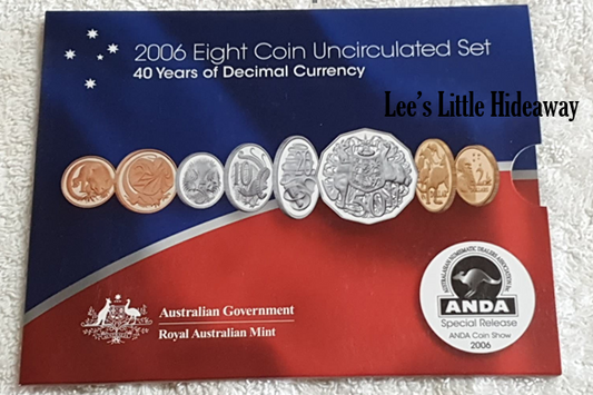 2006 ANDA 8 coin uncirculated coin set SPECIAL RELEASE 40 years of decimal currency