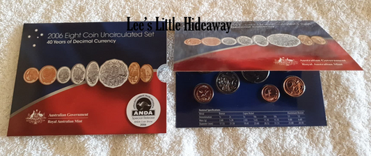 2006 ANDA 8 coin uncirculated coin set SPECIAL RELEASE 40 years of decimal currency