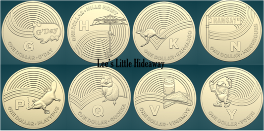 The Great Aussie Coin Hunt 2019 $1 UNC (includes 8 letters from Week 3) G H K N P Q V Y