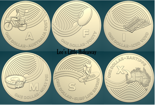 The Great Aussie Coin Hunt 2019 $1 UNC (includes 6 letters from Week 1) A F I M S X