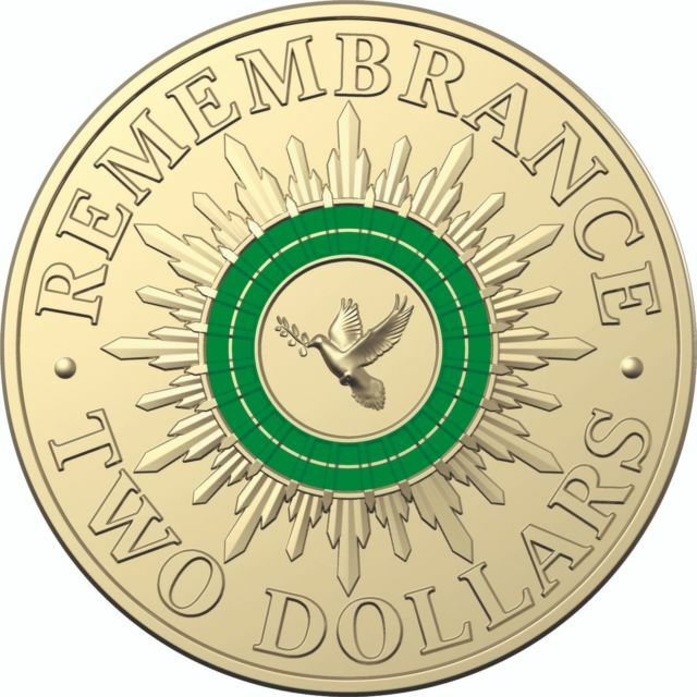 2018 $2 Remembrance Dove (Green)
