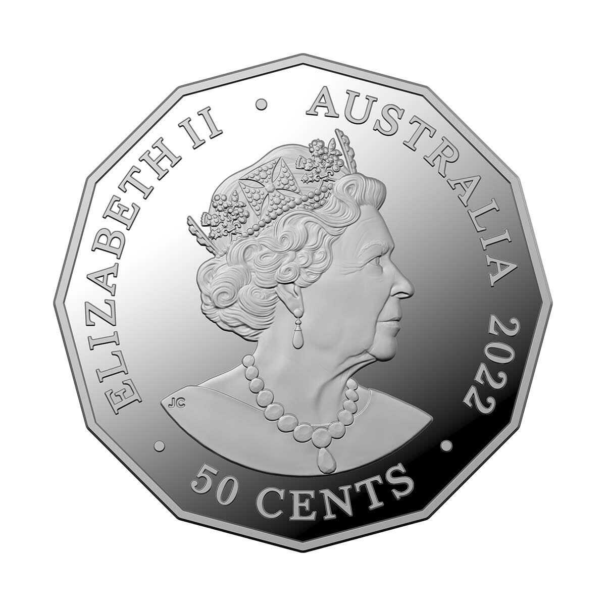 Tamworth Country Music Festival 50th Anniversary 2022 50c Selectively Gold-Plated Silver Proof Coin