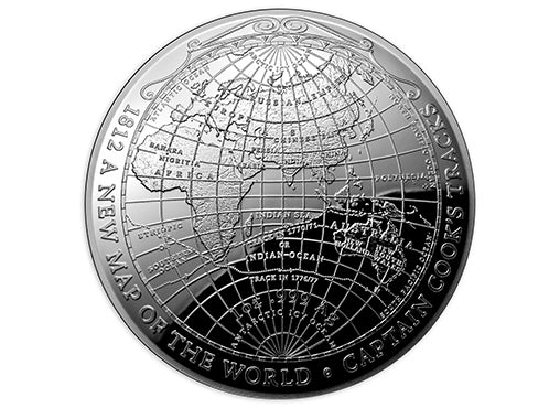 2019 $5 1oz Fine Silver Domed Proof Coin Captain Cook