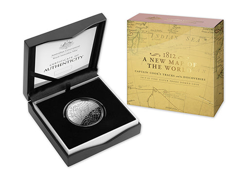 2019 $5 1oz Fine Silver Domed Proof Coin Captain Cook