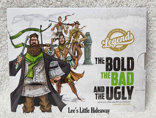 2019 Bushrangers Legends Edition Uncirculated 6 Coin Set (Ballot) - The Bold, The Bad, And The Ugly