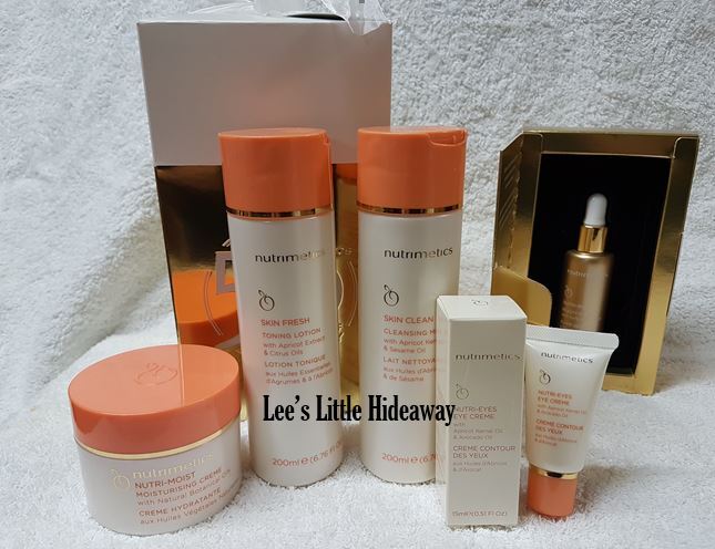 Nutrimetics Gift Set - Skin Fresh, Skin Clean, Nutri Moist, Eye Creme & Nutri-Rich Beauty Elixir 