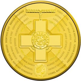 2015 $5 Gold-plated Fine Silver Frosted Uncirculated Australian Bravery Coin Royal Australian Mint