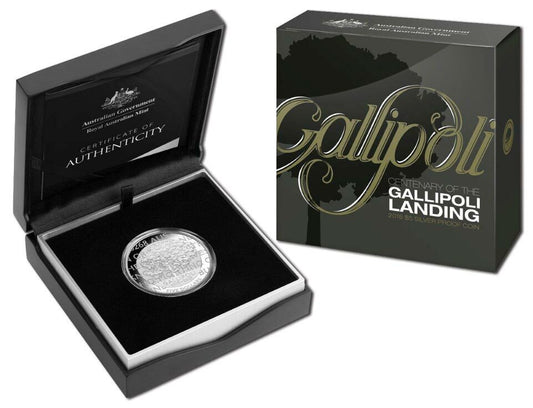 2015 $5 Gallipoli Landing 100th Anniversary 1oz Silver Proof Coin Royal Australian Mint