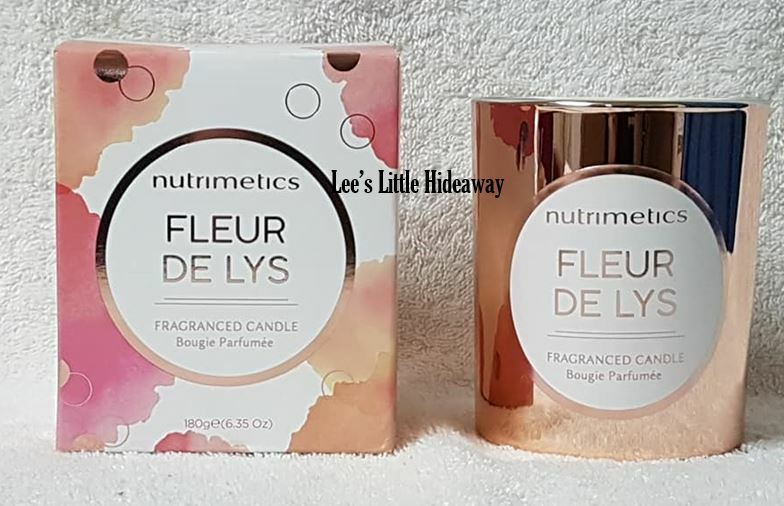 Nutrimetics Fleur De Lys fragranced Candle 180g