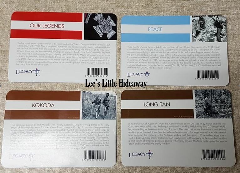 2016 Anzac to Afghanistan 25 cent coin (set of 4 coins) Our Legends, Kokoda, Long Tan & Peace.