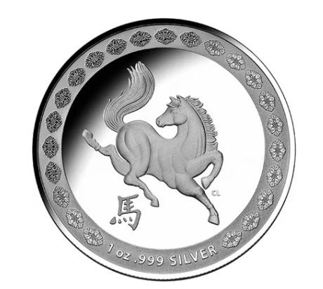 2014 $1 Year Of The Horse Lunar Silver Coin Royal Australian Mint