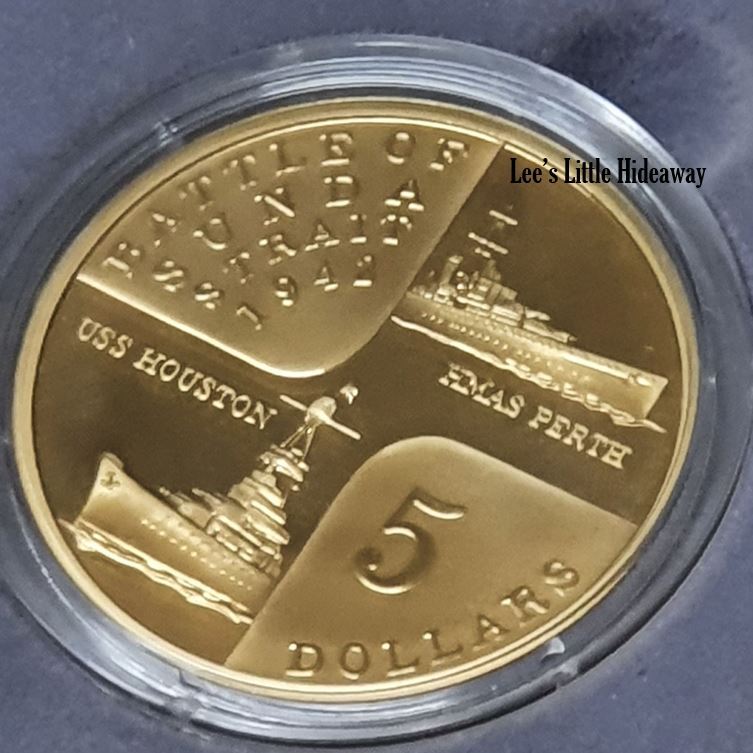 2002 $5 Battle Of Sunda Strait 1942 Al/Br Proof Coin Royal Australian Mint
