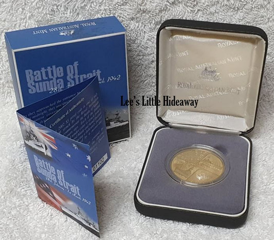 2002 $5 Battle Of Sunda Strait 1942 Al/Br Proof Coin Royal Australian Mint