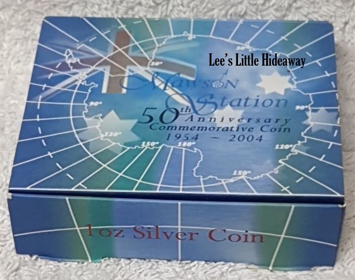 2004 $1 1oz Silver Coin - Mawson Station 50th Anniversary Commemorative Coin 1954 - 2004. The Perth Mint