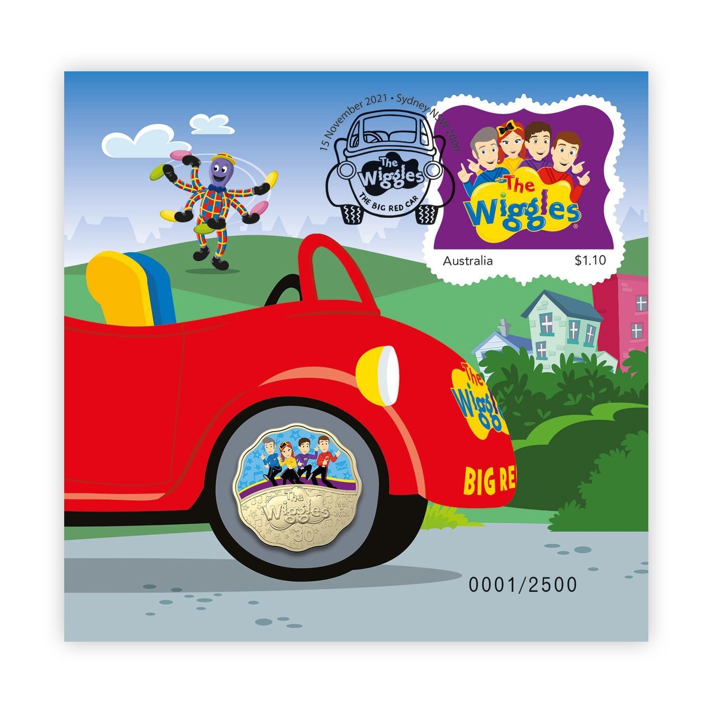 2021 The Wiggles Postal Numismatic Cover 30c (PNC) Set 2500 Limited Edition