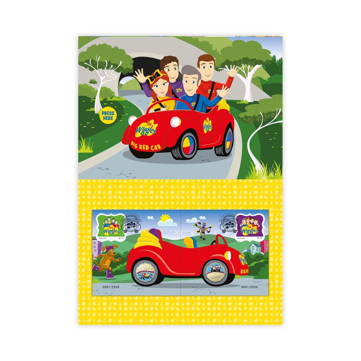 2021 The Wiggles Postal Numismatic Cover 30c (PNC) Set 2500 Limited Edition