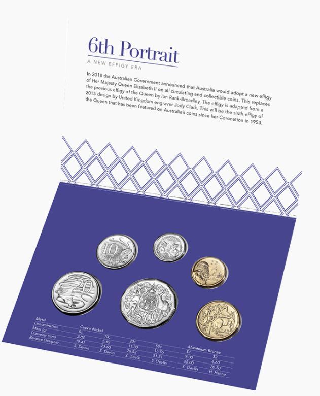 2020 Uncirculated Year 6 coin Set 6th Portrait A new Effigy Era Her Majesty Queen Elizabeth II 