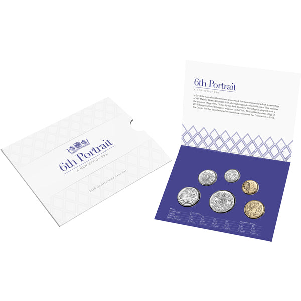 2020 Uncirculated Year 6 coin Set 6th Portrait A new Effigy Era Her Majesty Queen Elizabeth II 