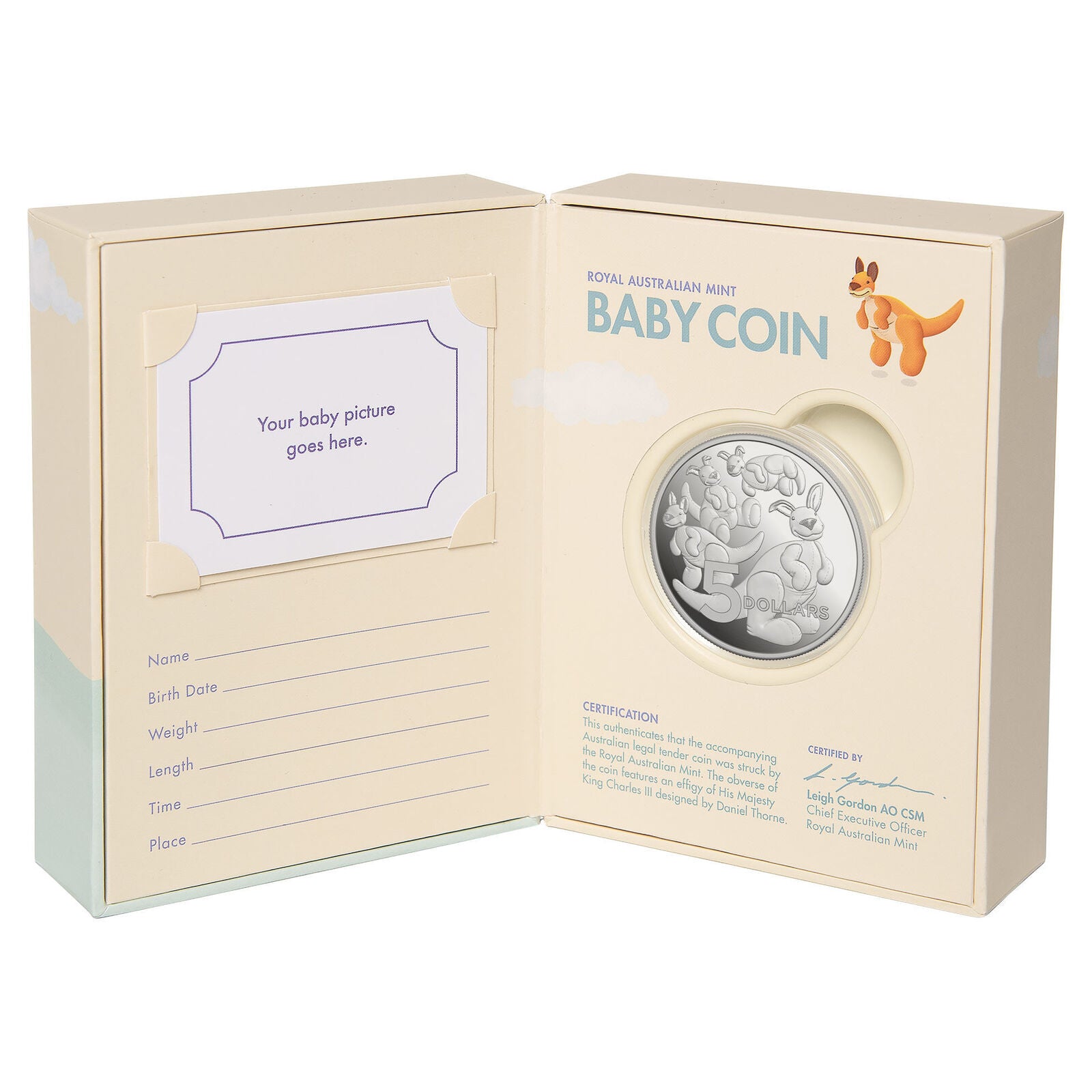 2024 $5 Baby Coin Toy Kangaroo Silver Proof coin