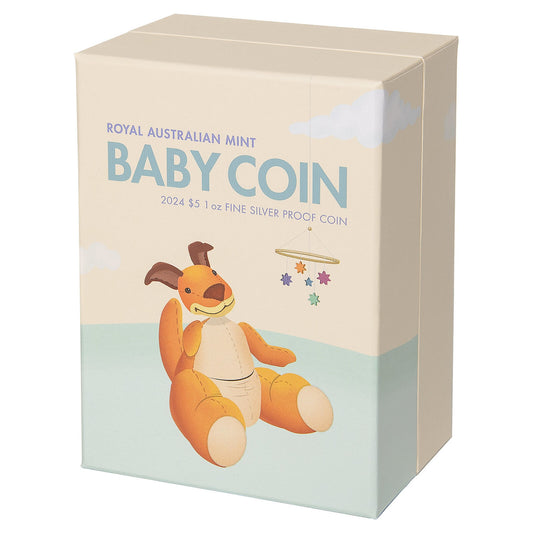 2024 $5 Baby Coin Toy Kangaroo Silver Proof coin