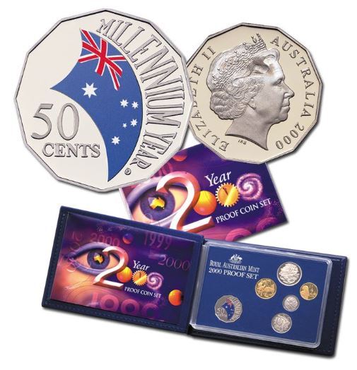 2000 Royal Australian Mint Proof Coin Set - Celebrating the Millennium
