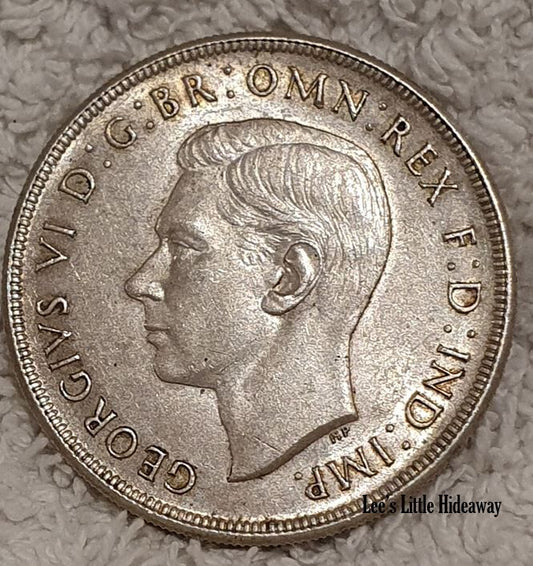 1937 One Crown Commonwealth of Australia 92.5% Silver Coin