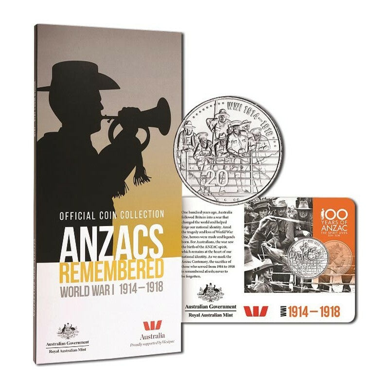 Herald Sun 2015 Anzac Collectors Coin Album with first 20 cent