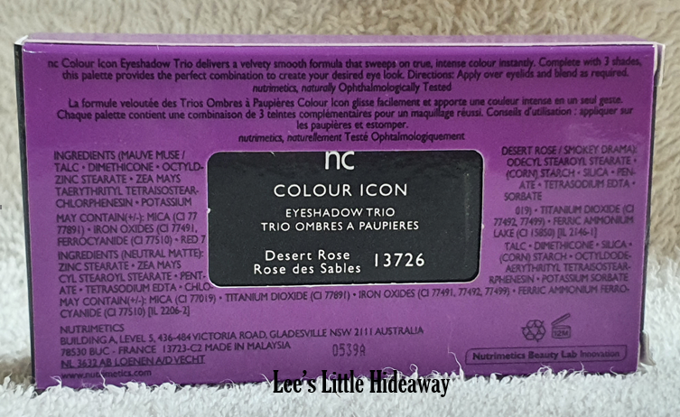Nutrimetics nc Colour Icon Eyeshadow Trio